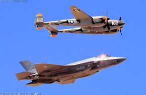 USAF Heritage Flight F-35A Lightning II & P-38 Lightning