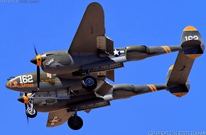 US Army Air Corps P-38 Lightning Fighter Aircraft