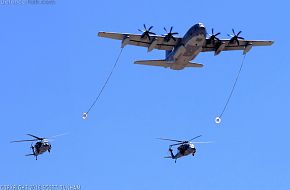 USAF HC-130J Combat King II Tanker and HH-60 Pave Hawk Helicopter