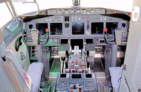 US Navy P-8A Poseidon Maritime Surveillance Aircraft Cockpit