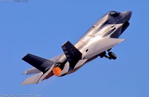 USMC F-35B Lightning II STOVL Joint Strike Fighter Afterburner Takeoff