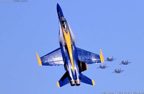 US Navy Blue Angels Flight Demonstration Team F/A-18 Hornet Fighter