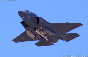 USMC F-35B Lightning II STOVL Joint Strike Fighter Weapons Bay Doors Open