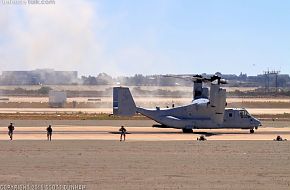 USMC MV-22 Osprey Tiltrotor Aircraft Deploys Marines