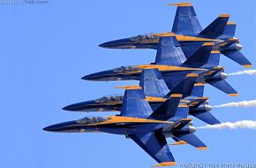 US Navy Blue Angels Flight Demonstration Team F/A-18 Hornet Fighter