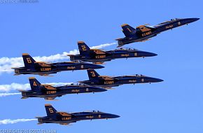 US Navy Blue Angels Flight Demonstration Team F/A-18 Hornet Fighter