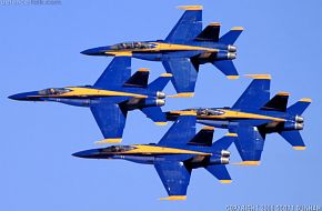 US Navy Blue Angels Flight Demonstration Team F/A-18 Hornet Fighter