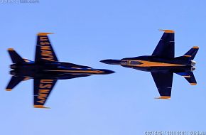 US Navy Blue Angels Flight Demonstration Team F/A-18 Hornet Fighter