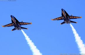 US Navy Blue Angels Flight Demonstration Team F/A-18 Hornet Fighter