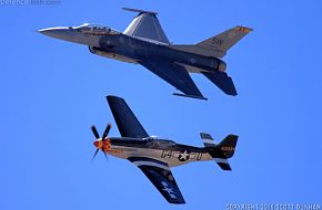 USAF Heritage Flight F-16 Viper and P-51 Mustang