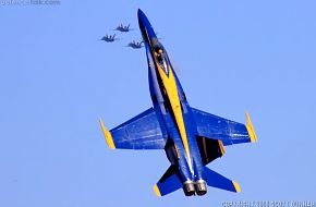 US Navy Blue Angels Flight Demonstration Team F/A-18 Hornet Fighter