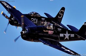 US Navy F6F Hellcat and F8F Bearcat Fighters