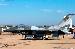 US Navy Naval Strike Air Warfare Center F-16N Aggressor Aircraft