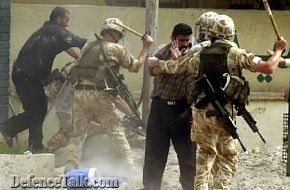Brits Controlling Riot in Basra - Iraq
