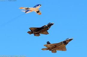 USAF Heritage Flight - F-22A Raptor F-35A Lightning II & F-86 Sabre