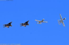 USAF F-15E Strike Eagle & A-10 Thunderbolt II Attack Aircraft