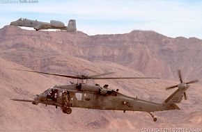 USAF HH-60 Pave Hawk Helicopter & A-10 Thunderbolt II Attack Aircraft