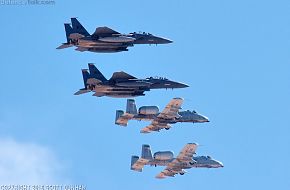 USAF F-15E Strike Eagle & A-10 Thunderbolt II Attack Aircraft