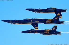 US Navy Blue Angels Flight Demonstration Team F/A-18 Hornet Fighter