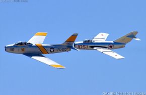 USAF F-86 Sabre & USSR MiG-15 Fagot Fighter Aircraft