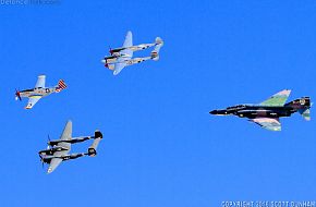 USAF Heritage Flight - P-51, P-38 & F-4