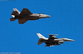 USAF F-16 Viper & F-35A Lightning II Joint Strike Fighter