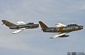 MiG-15 Fagot and F-86 Sabre Fighter Aircraft