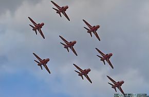 RAF Red Arrows Flight Demonstration Team-Hawk T1A Jet Aircraft