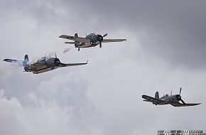 US Navy TBM Avenger, F4F Wildcat and F4U Corsair