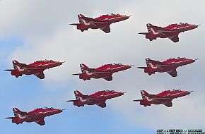 RAF Red Arrows Flight Demonstration Team-Hawk T1A Jet Aircraft