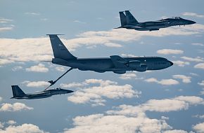 Two F-15C Eagle fighter Jets