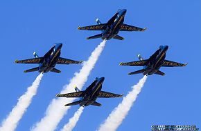 US Navy Blue Angels Flight Demonstration Team F/A-18 Hornet Fighter