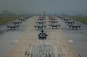 F-15C/D Eagle fighter jets Elephant walk at Kadena Air Base, Japan