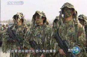 Chinese SF sniper in anti terrorist demonstration