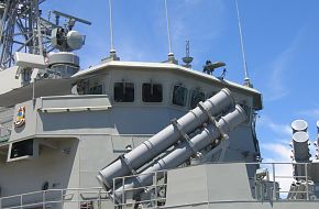 HMAS Warramunga fitted out with Mk 141 cannister launchers for the recently