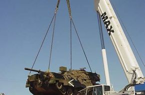 Australia demonstrating it's strategic  capability to move it's armoured fo