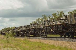 Australia demonstrating it's strategic capability to move it's armoured for