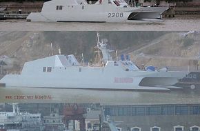 Chinese Navy's stealth ships 2208, 2210