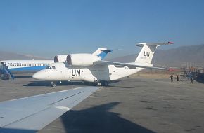 UN aircraft at the Kabul Airport