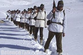 IA troops petrolling at high altitude