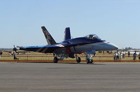 RAAF F/A-18A Hornet painted up in 20th Anniversary (RAAF Service) Colours a