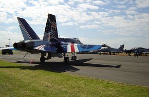 RAAF F-18 painted up for it's 20th Anniversary in RAAF service at Avalon Ai