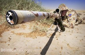 An Australian Army sniper conducting a range shoot with his SR-98 7.62mm Sn