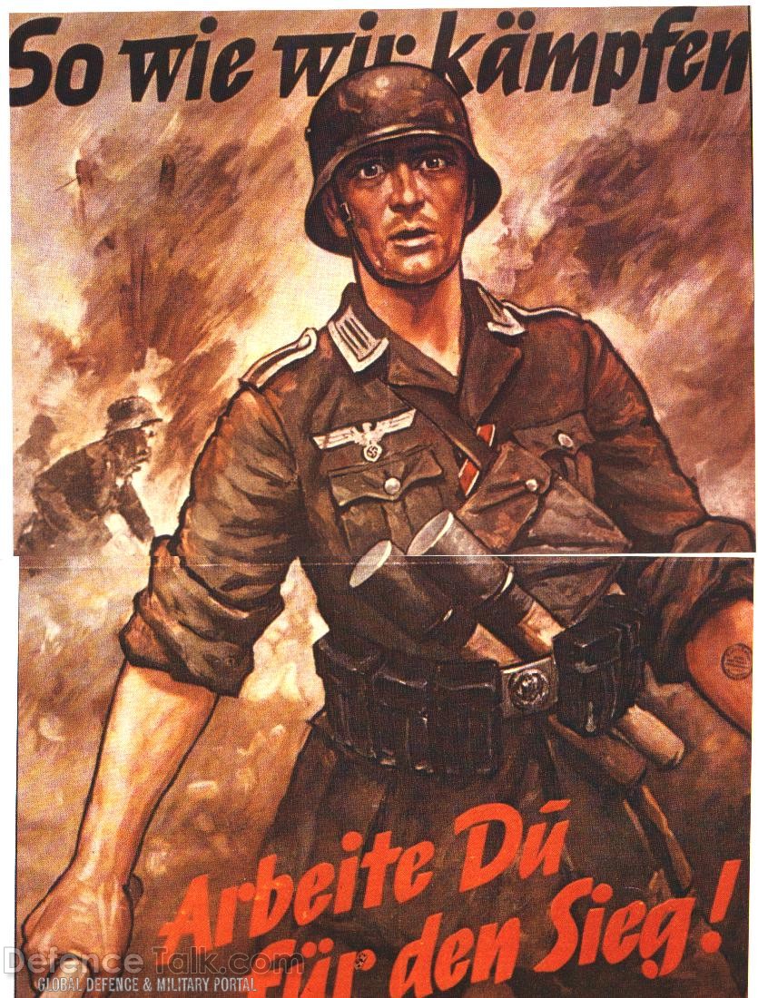 Germany - Early SS Propaganda Poster Original - WW2 German 