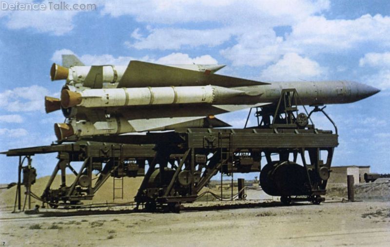 5V21 missile on loader