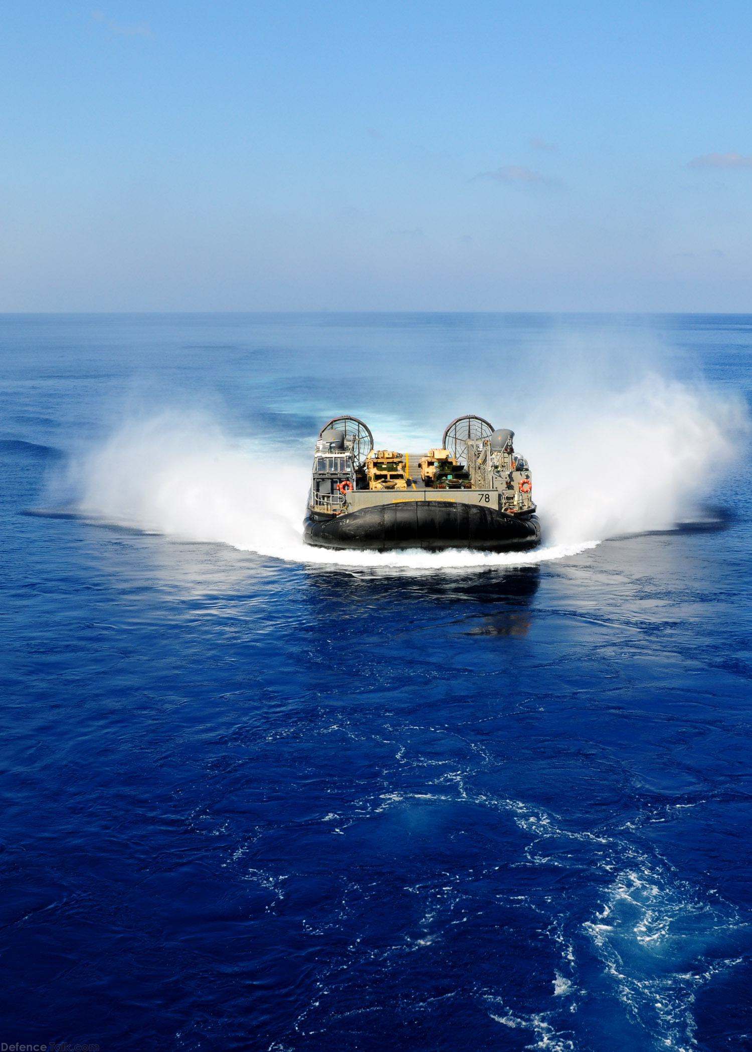 A landing craft, air cushion from Assault Craft Unit (ACU) 4