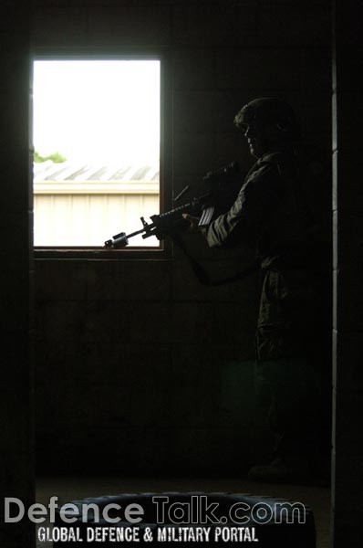 A US Marine - Urban Terrain Mount Exercise