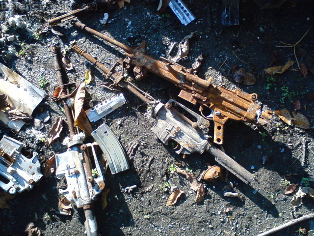 Abandoned Georgian weapons