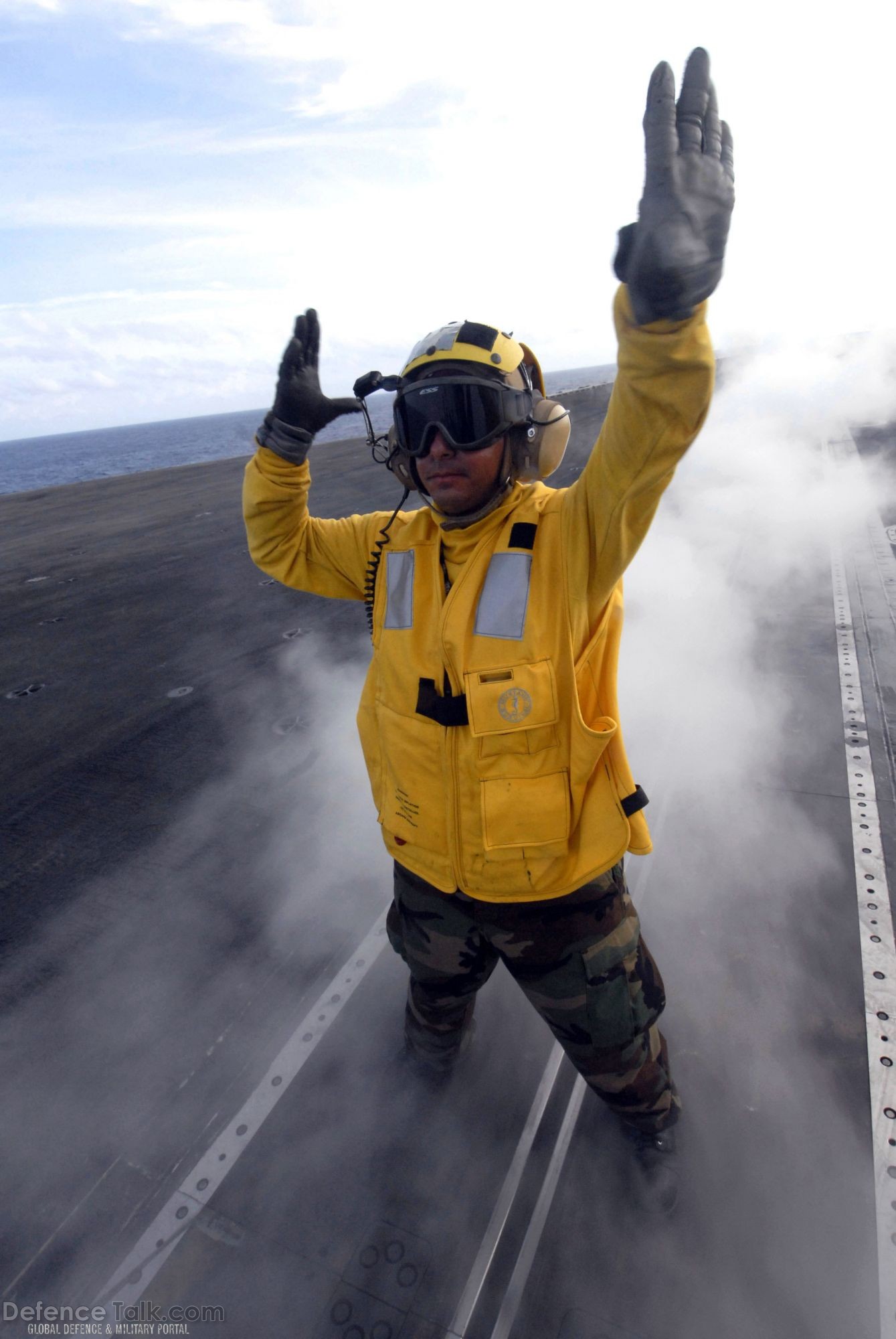 Aboard nuclear-powered aircraft carrier - Malabar 07 Naval Exercise