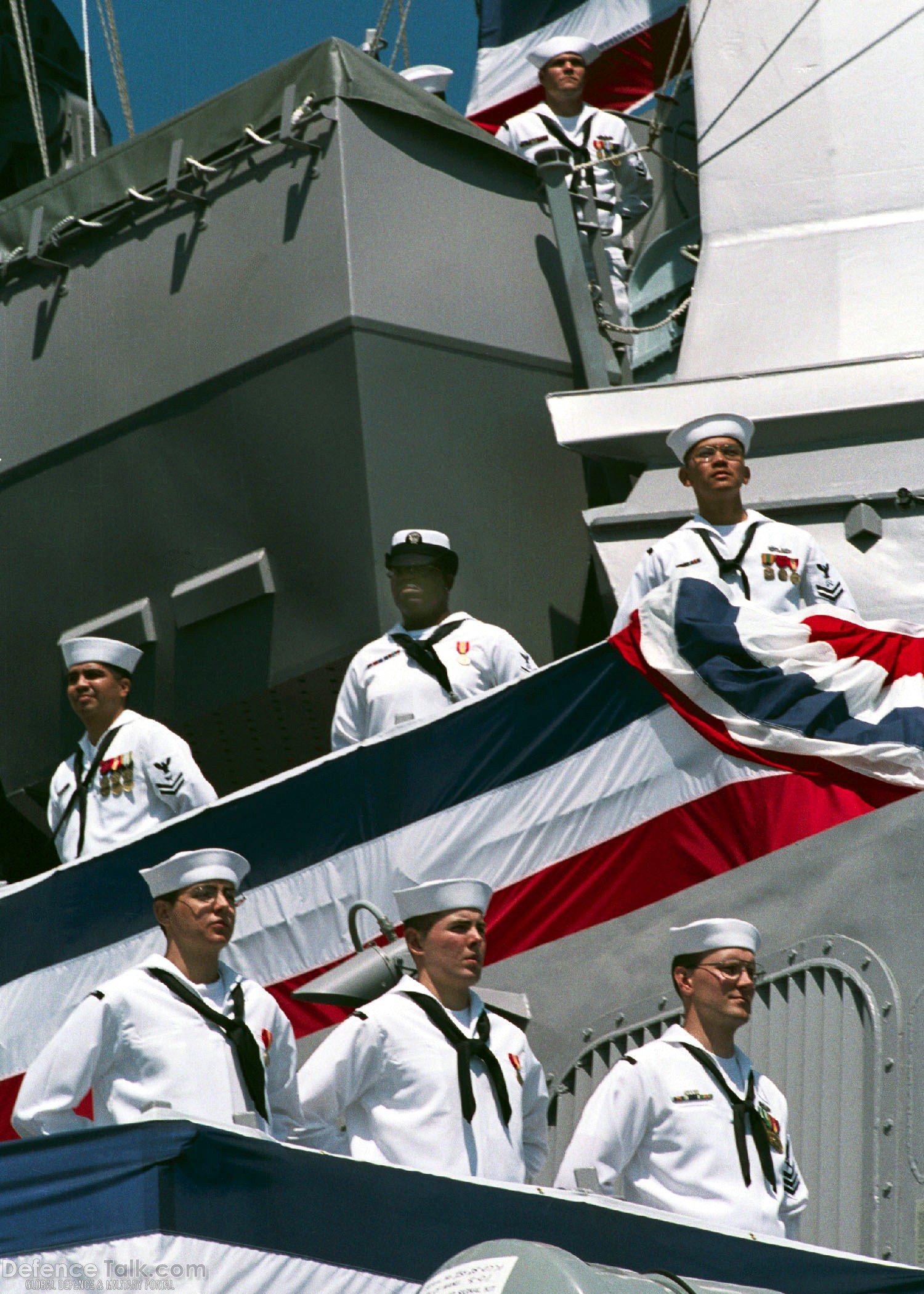 Aboard USS Shoup during the commissioning - US Navy